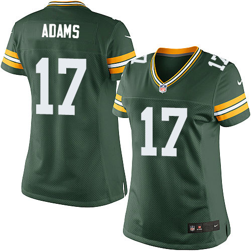 Women's Elite Davante Adams Nike Jersey Green Home - #17 NFL Green Bay Packers